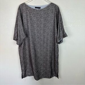 Fabiana Filippi Silk Floral Chain Short Sleeve Shift Dress Size XL